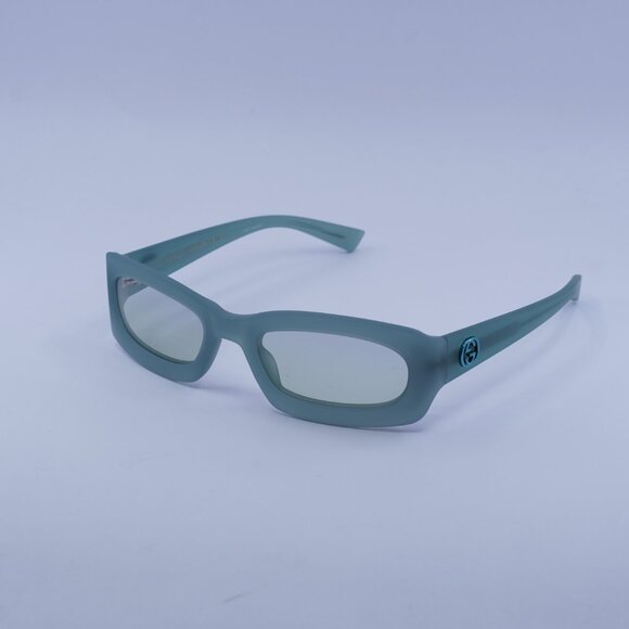 Gucci GG1786S 005 Sunglasses Light Green Rectangle Frame, Blue/Green Lenses - Picture 6 of 11